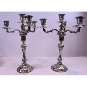 Candelabri in Argento 800 Punzone Germania 1888